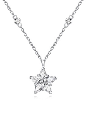 s925纯银织女星星项链女配饰轻奢小众感锁骨链幸运星吊坠饰品