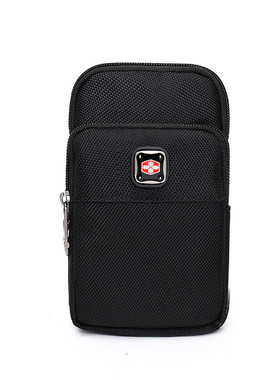 瑞士军刀男士6.5寸6.8寸屏通用手机腰包竖款腰间手机布袋老人钱包