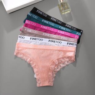 4PCS/Set Women Sexy Panties Lace Briefs Underwear for Female
