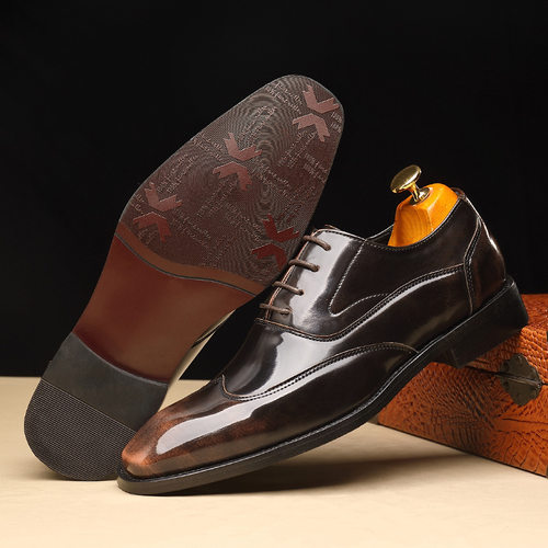 Men's Business Formal Wear Leather Dress Shoes Plus Size 48