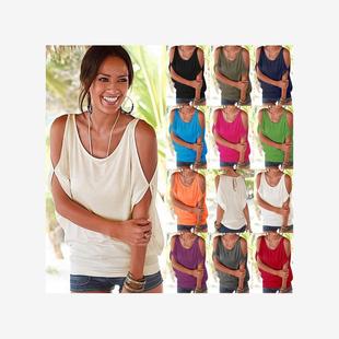 summer bat blouse women 11色 ladly casual tshirts New sleeve