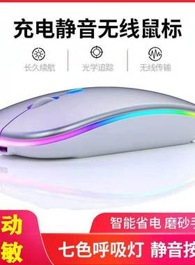 Rechargeable Wireless Bluetooth mouse mute desktop noteboo