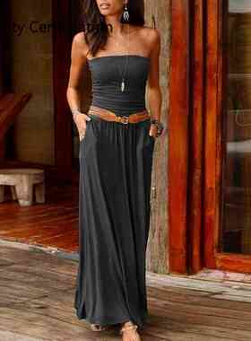 Dress Solid Color Ladies Summer Dresses For Women