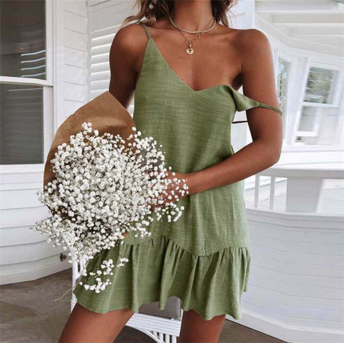 欧美性感吊带连衣裙 sexy sling dress women платьея ж