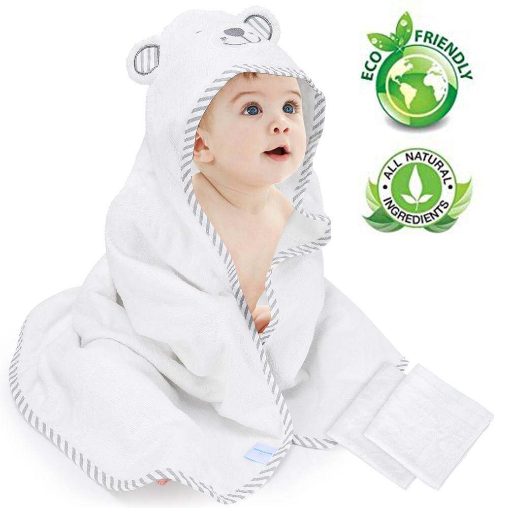 Hooded Towel for Baby Bamboo Fiber Bath Towels Handkerchief