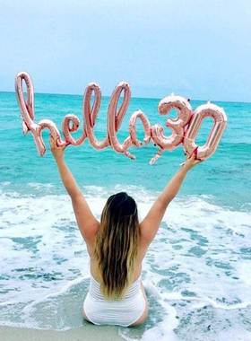 th Birthday Party Decor number Balls Inflatable Air Globos