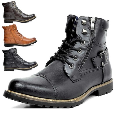 Men's Boots Autumn Winter Motorcycle Combat Ankle Shoes 男靴