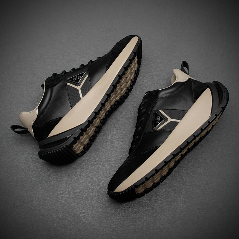 高端轻奢真皮厚底休闲鞋