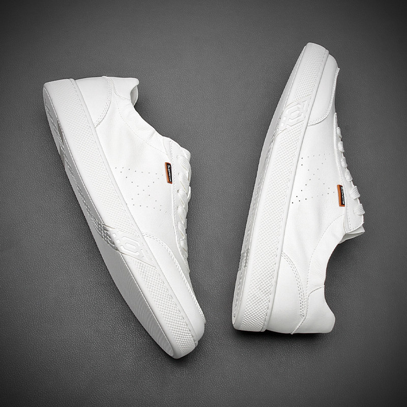 春季真皮时尚休闲鞋男士百搭透气小白鞋简约风低帮潮鞋牛皮板鞋男,流行男鞋,时尚休闲鞋,淘宝优惠券,粉丝福利购,淘宝优惠卷