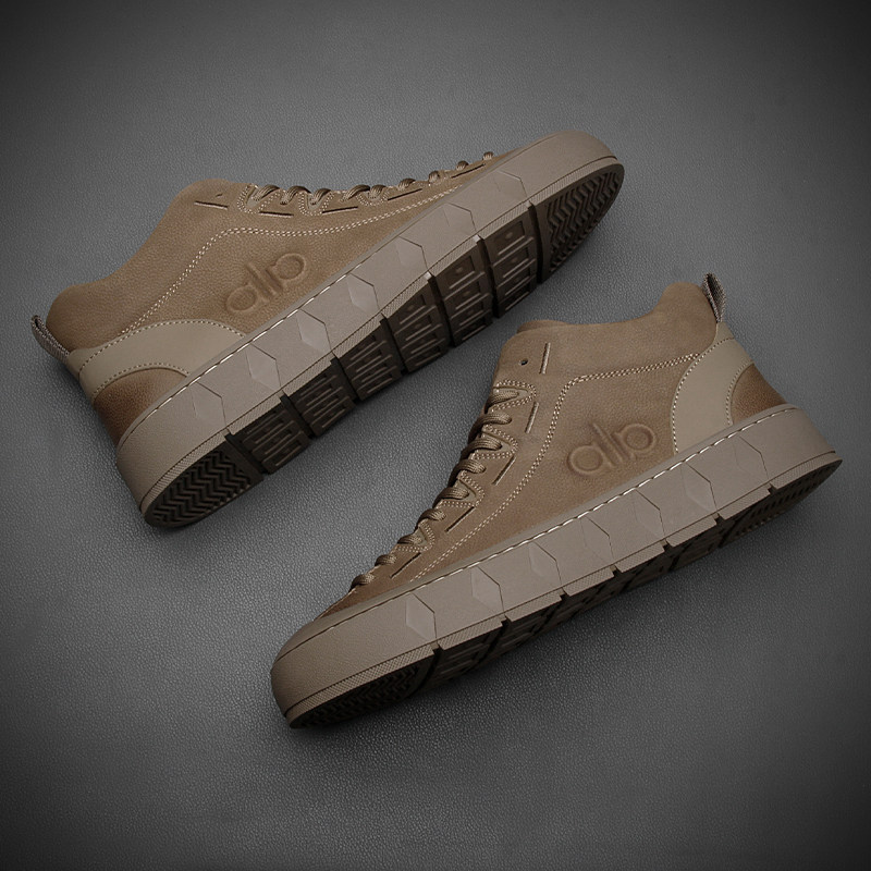 欧洲站真皮高帮男鞋2025新款冬季厚底舒适复古擦色百搭休闲板鞋男,流行男鞋,高帮鞋,淘宝优惠券,粉丝福利购,淘宝优惠卷