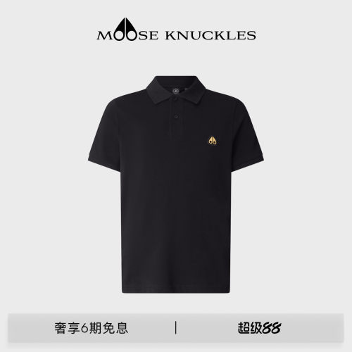 [早春新品]MOOSE KNUCKLES 男士金标POLO短袖小剪刀休闲T恤