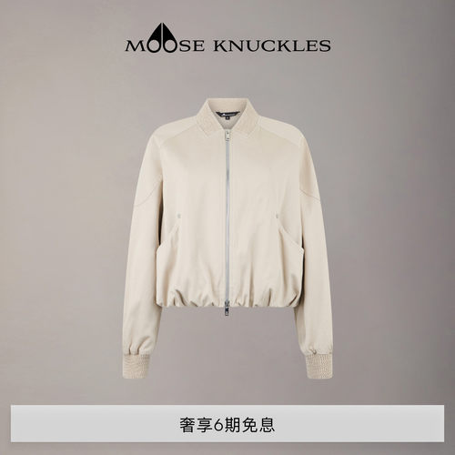 MOOSE KNUCKLES 女士经典LOGO休闲棒球领短款小剪刀夹克外套