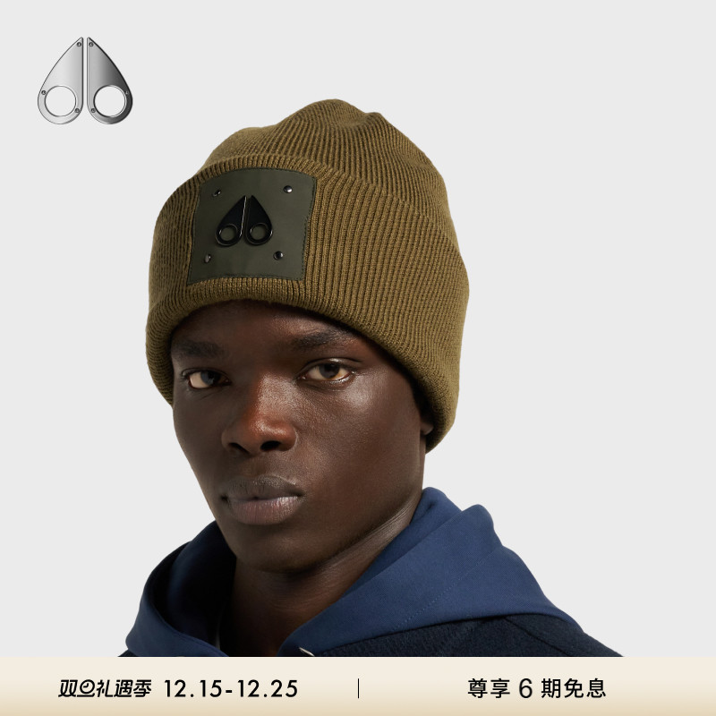 [秋冬新品]MOOSE KNUCKLES LARGE LOGO BEANIE 经典冷帽帽子