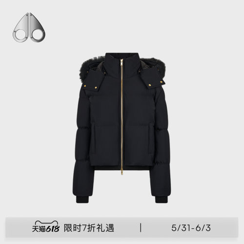 MOOSE KNUCKLES JACKET GOLD 女士保暖小剪刀鹅绒羽绒服外套