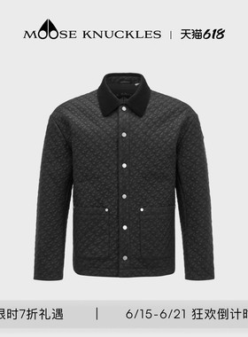 [折扣倒计时]MOOSE KNUCKLES MONOGRAM QUILTED男士翻领外套