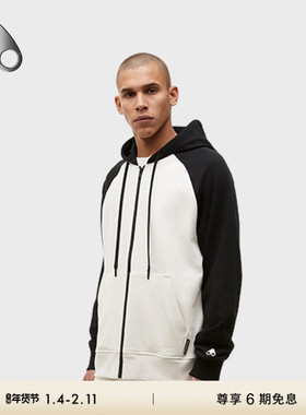 MOOSE KNUCKLES 男士户外撞色连帽拉链长袖卫衣