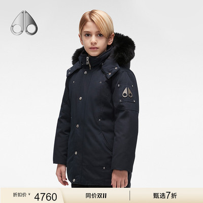 [折扣]MOOSE KNUCKLES Unisex Parka 儿童长款小剪刀羽绒派克大衣