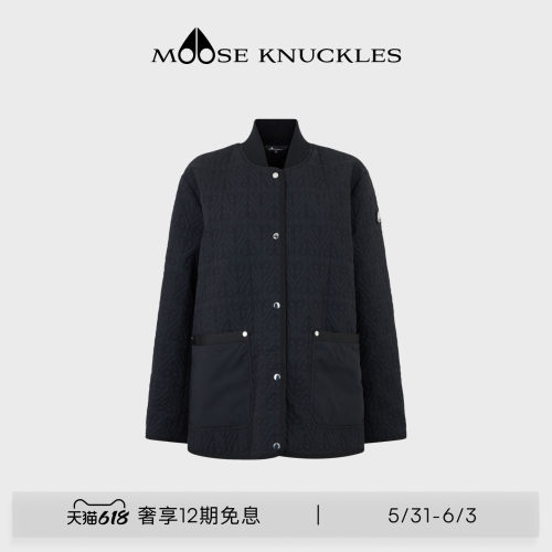 [早春新品]MOOSE KNUCKLES 女士LOGO休闲小剪刀夹克外套