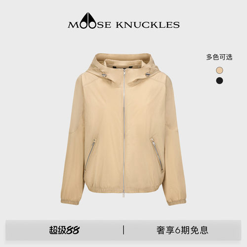 MOOSE KNUCKLES 女士经典LOGO轻薄连帽休闲防晒小剪刀夹克外套