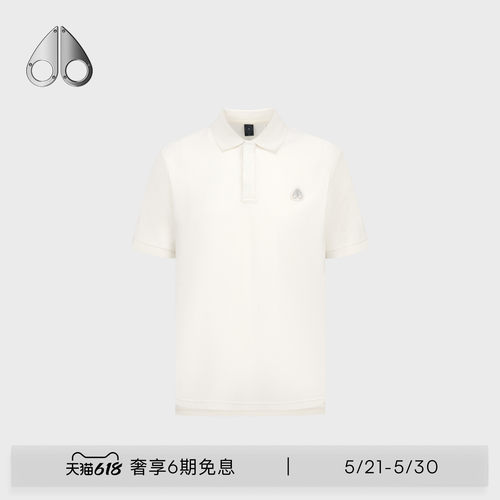 [春夏新品]MOOSE KNUCKLES 男士翻领POLO小剪刀短袖T恤