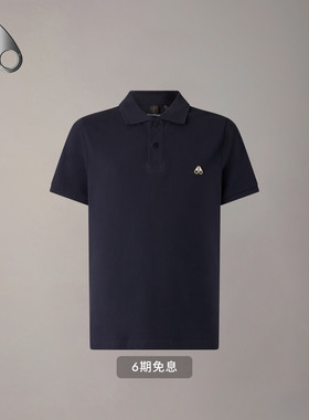 [春夏新品]MOOSE KNUCKLES EVERETT 经典棉质POLO小剪刀短袖T恤男