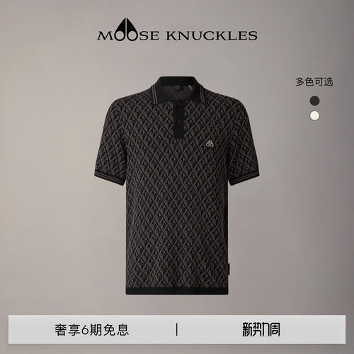 [早春新品]MOOSE KNUCKLES 男士POLO短袖小剪刀休闲T恤