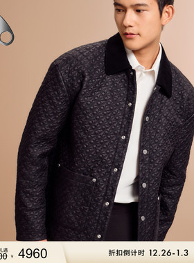 [限时礼遇]MOOSE KNUCKLES MONOGRAM QUILTED 男士翻领夹克外套