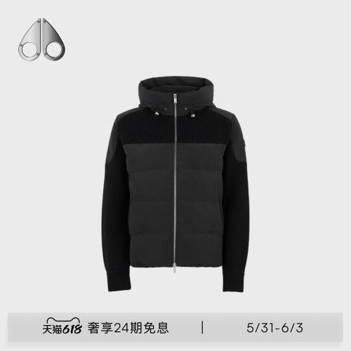 MOOSE KNUCKLES男士小剪刀鹅绒拼接连帽外套