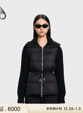 [限时礼遇][秋冬新品]MOOSE KNUCKLES女士拼接收腰鹅绒羽绒服