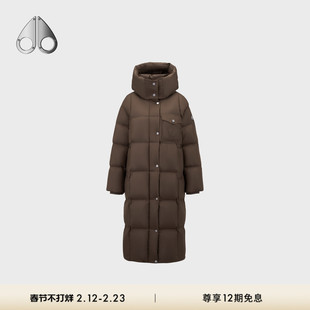 [秋冬新品]MOOSE KNUCKLES PUFFER 反转LOGO长款鹅绒小剪刀羽绒服