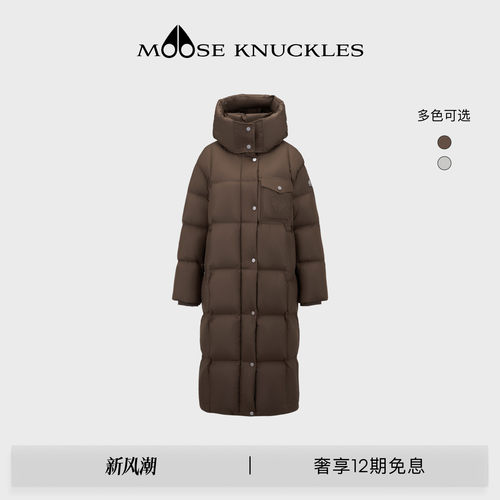 MOOSE KNUCKLES PUFFER系列女士反转LOGO小剪刀鹅绒羽绒服