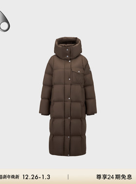 [秋冬新品]MOOSE KNUCKLES PUFFER 反转LOGO长款鹅绒小剪刀羽绒服