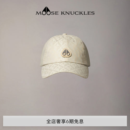 [早春新品]MOOSE KNUCKLES Monogram 男女同款印花休闲棒球帽