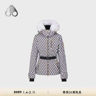 [秋冬新品]MOOSE KNUCKLES BELTED 女士鹅绒滑雪服小剪刀羽绒服