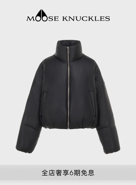 MOOSE KNUCKLES PUFFER 女士鹅绒皮革小剪刀羽绒服