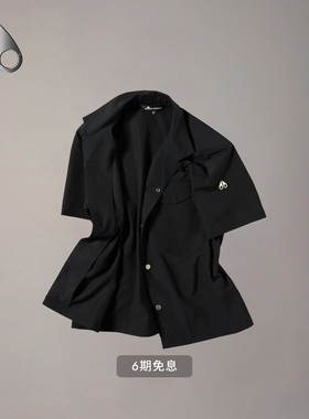 [春夏新品]MOOSE KNUCKLES 男士翻领休闲小剪刀短袖夹克衬衫