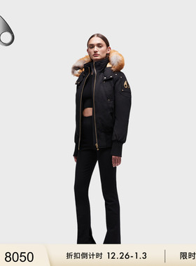 [限时7折]MOOSE KNUCKLES FLAVIE 短款修身毛领小剪刀羽绒服女