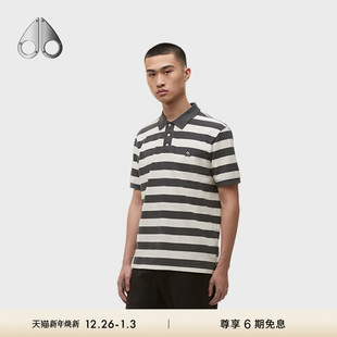 男士 MOOSE POLO PIQUE 条纹休闲宽松T恤 KNUCKLES