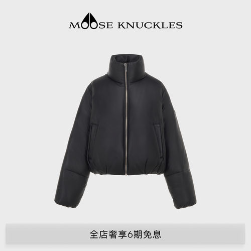 MOOSE KNUCKLES PUFFER 女士鹅绒皮革小剪刀羽绒服