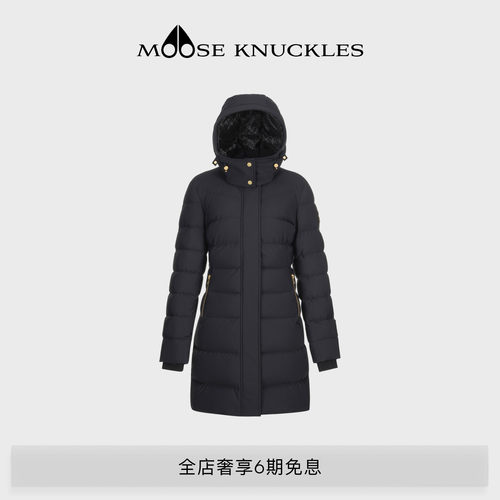 MOOSE KNUCKLES PARKA GOLD 女士金标中长款小剪刀鹅绒羽绒服