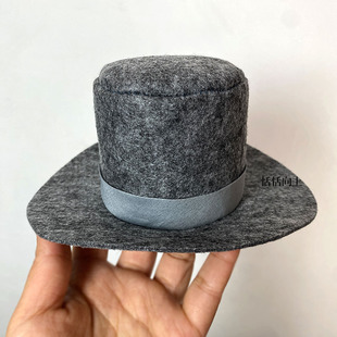 酷酷的玩偶小高礼帽子迷你复古遮阳拉布布鸡块狗可用娃娃衣头饰配