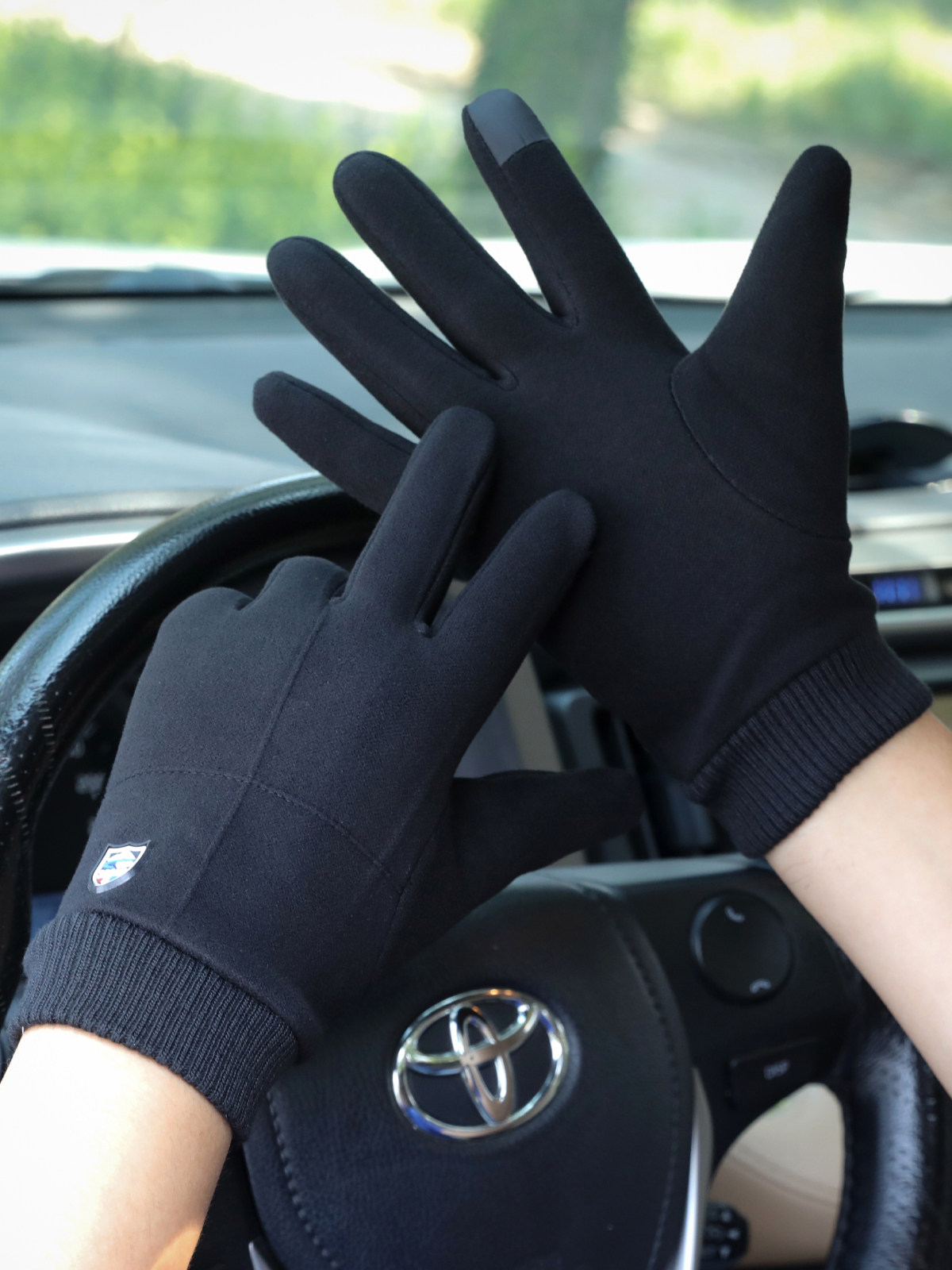 겨울철 남성용 사이클링 장갑 방한 방풍 보온 및 벨벳 터치 스크린 가을 및 겨울 야외 스포츠 달리기 운전 오토바이