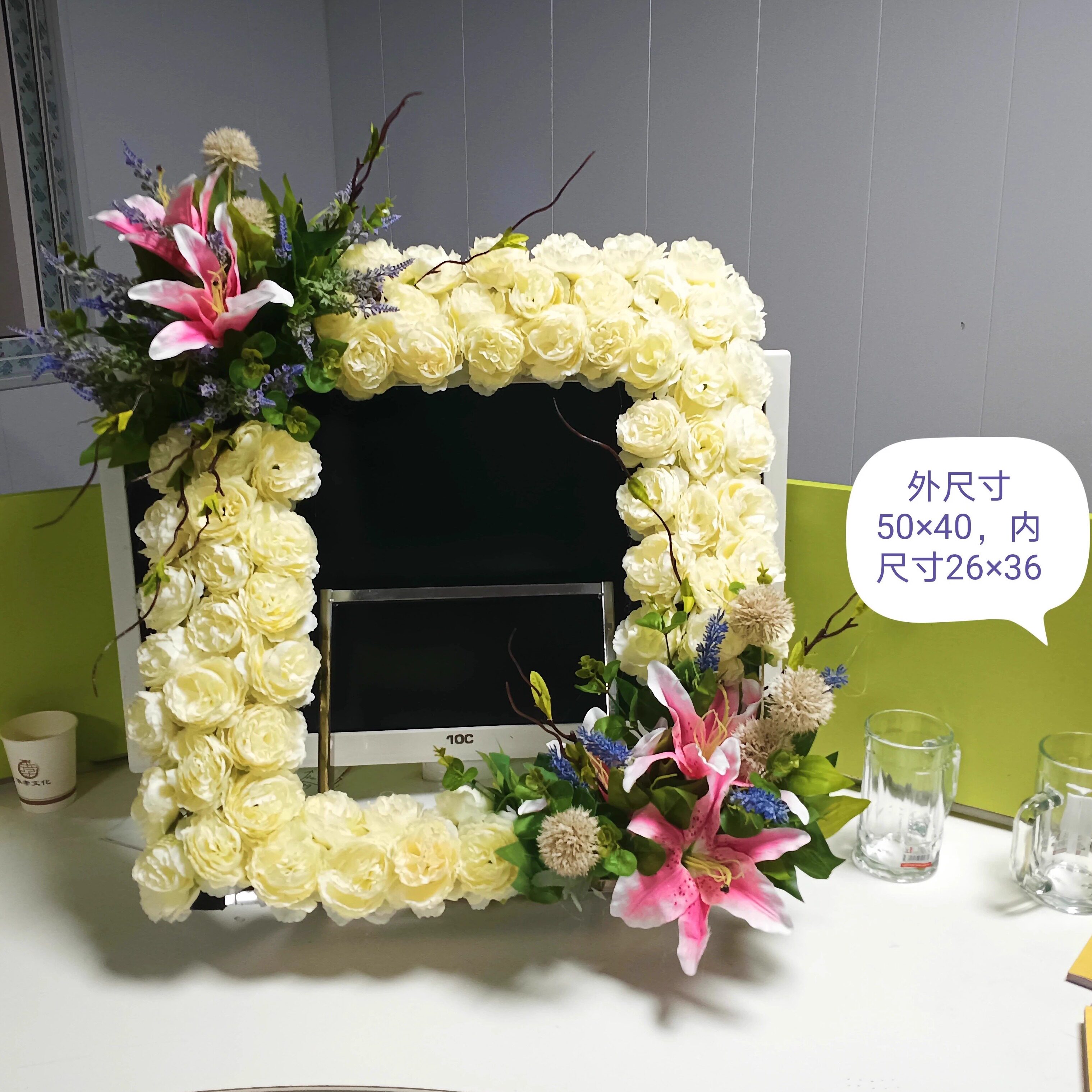 丧葬用品遗像框装饰花圈奠追悼用花灵堂布置白事殡葬丧系用品批发