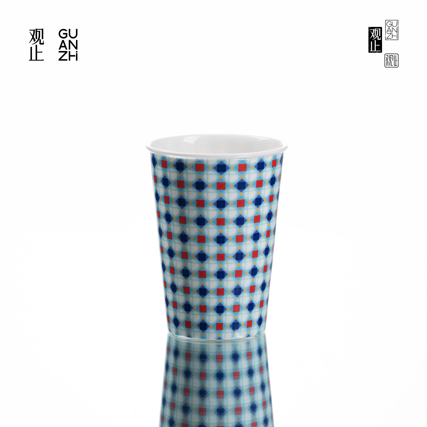 观止青花釉中彩创意陶瓷可乐杯