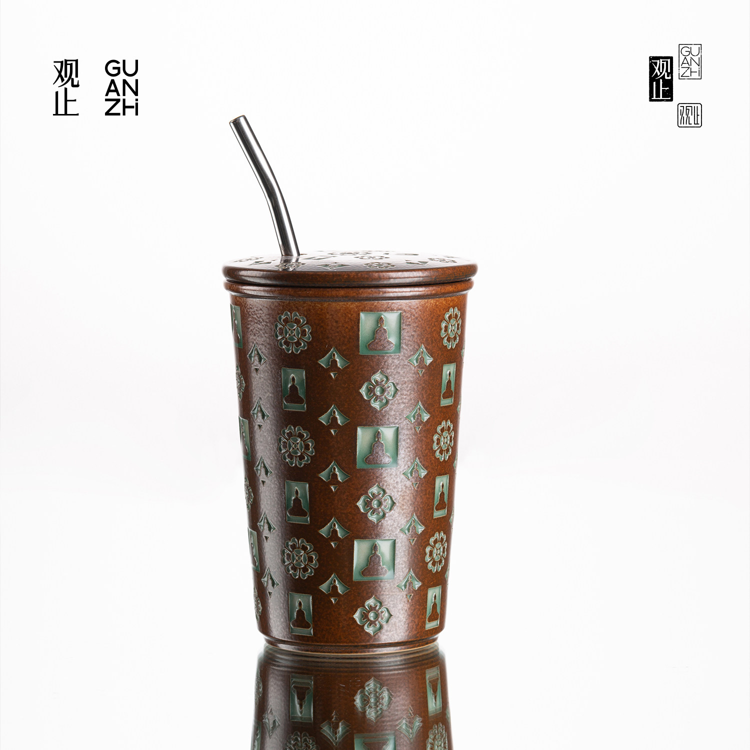 观止敦煌千佛陶瓷可乐杯饮料杯