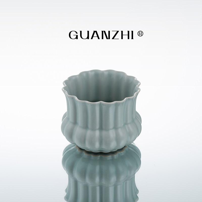 观止 天青汝窑茶洗小号家用陶瓷笔洗水盂收纳碗建水功夫茶具配件