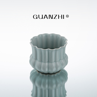 观止 天青汝窑茶洗小号家用陶瓷笔洗水盂收纳碗建水功夫茶具配件