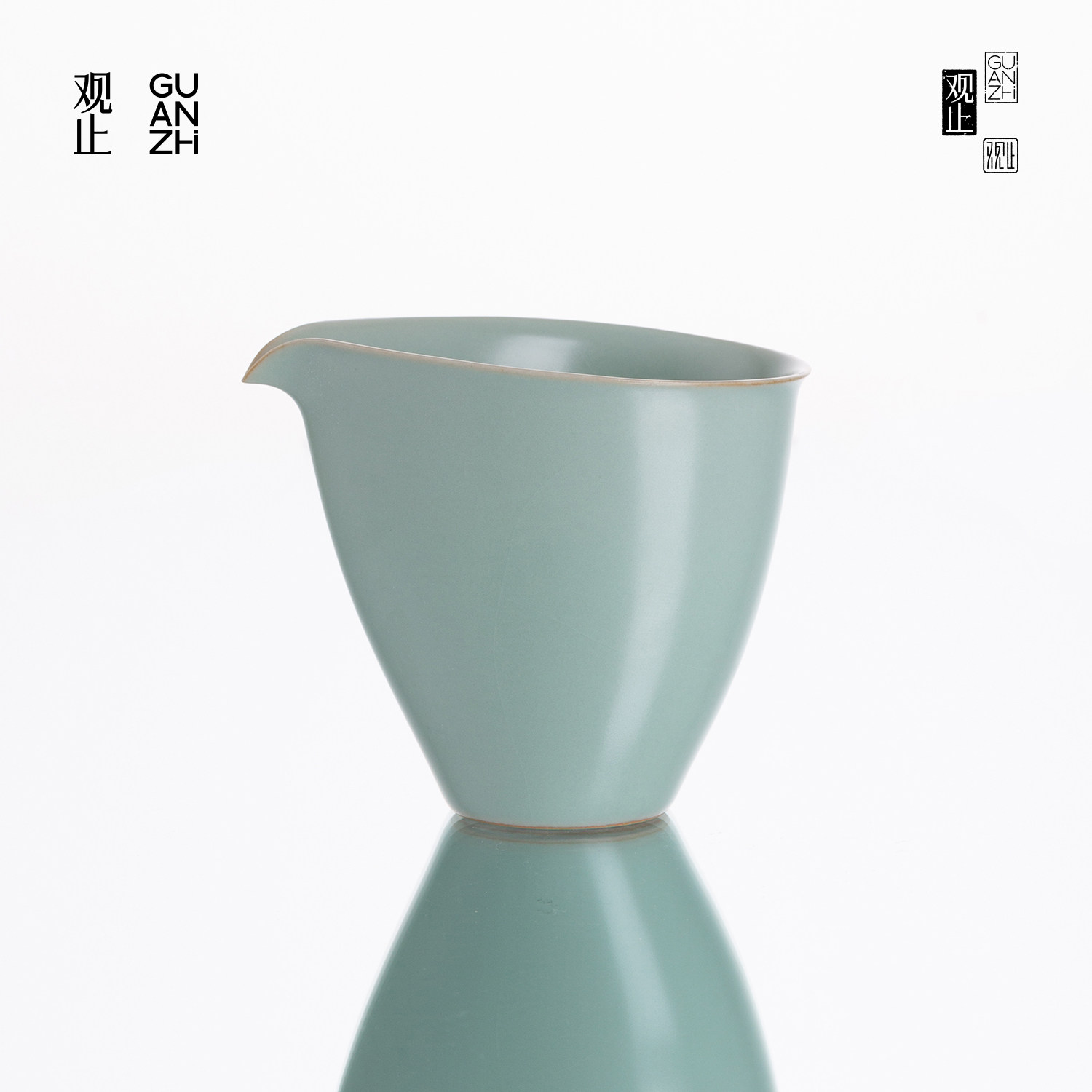 观止汝窑公道杯陶瓷分茶器功夫茶具配件手工茶海大号创意匀茶器