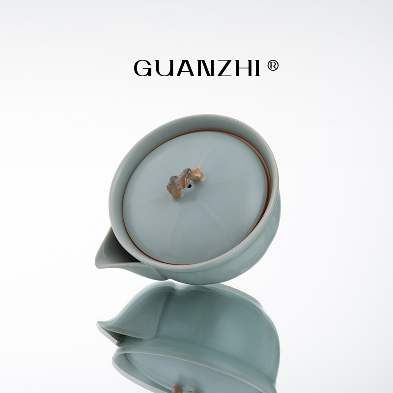 观止天青汝窑茶壶家用手抓壶高档陶瓷泡茶壶仿古汝瓷天青色茶器