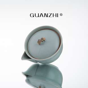 观止天青汝窑茶壶家用手抓壶高档陶瓷泡茶壶仿古汝瓷天青色茶器